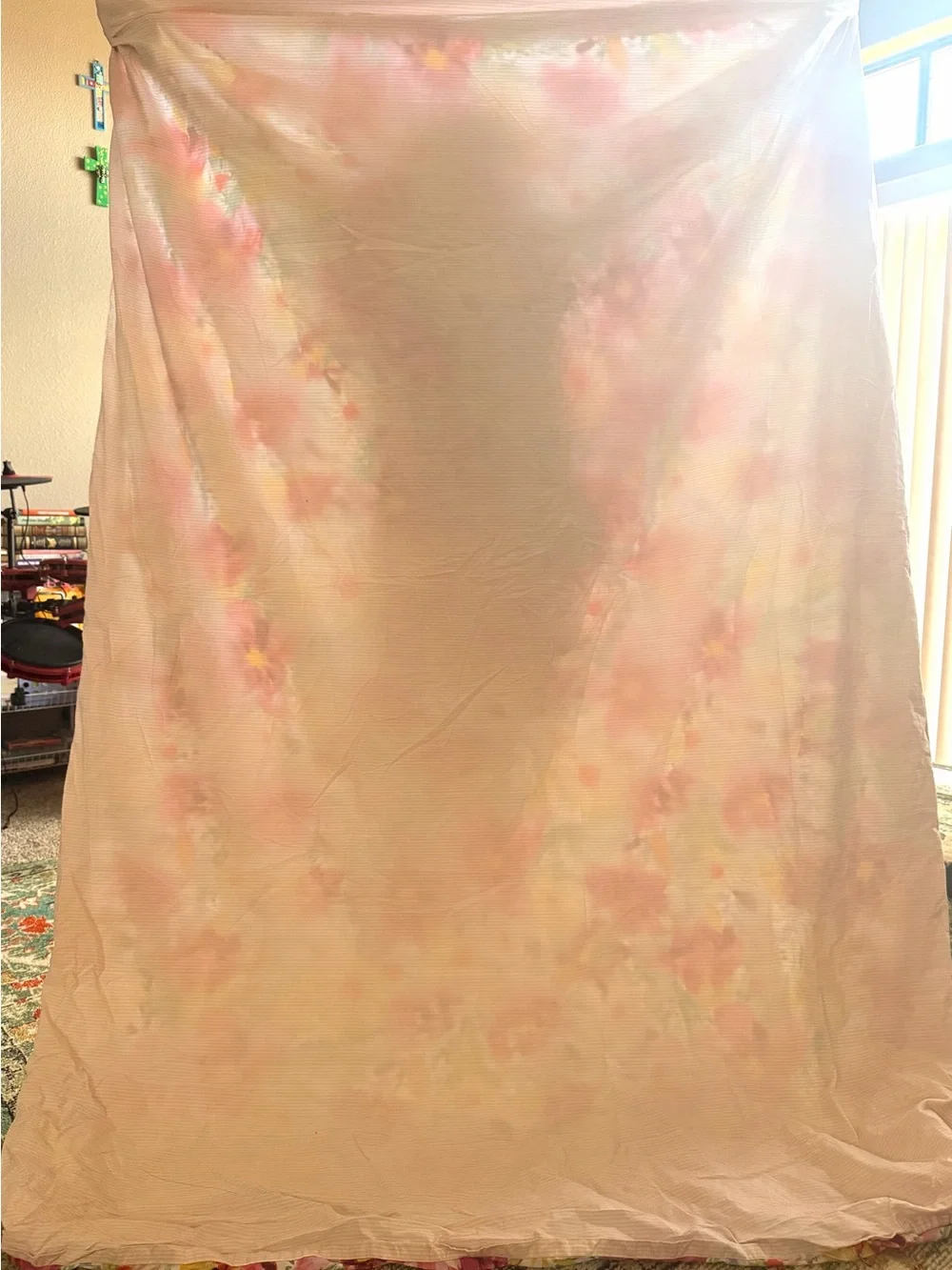 OPALHOUSE 100% Cotton Floral Pink & Yellow Twin Duvet Cover